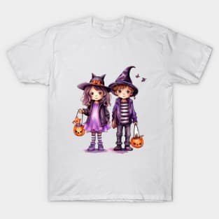 Watercolor Witches: Halloween Delight T-Shirt
